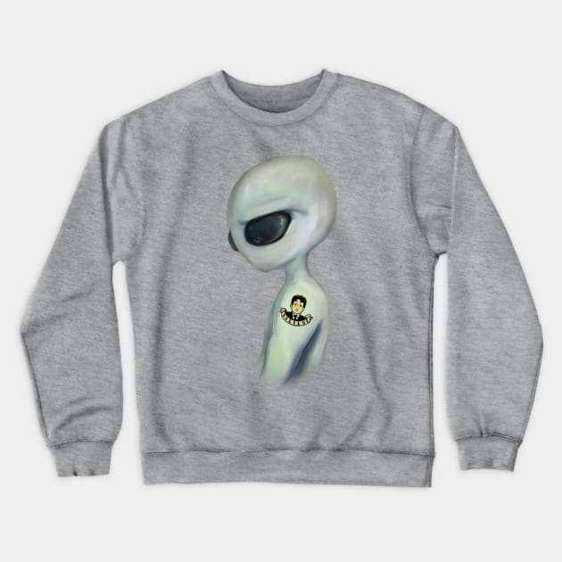 alien tattoo Crewneck Sweatshirt by randomship